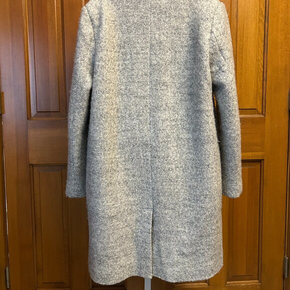Garnet Hill Sadie Wool Coat - Light Grey - Picture 3 of 10